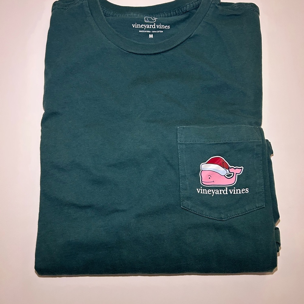 Vineyard Vines Men's Green Long Sleeve Tee